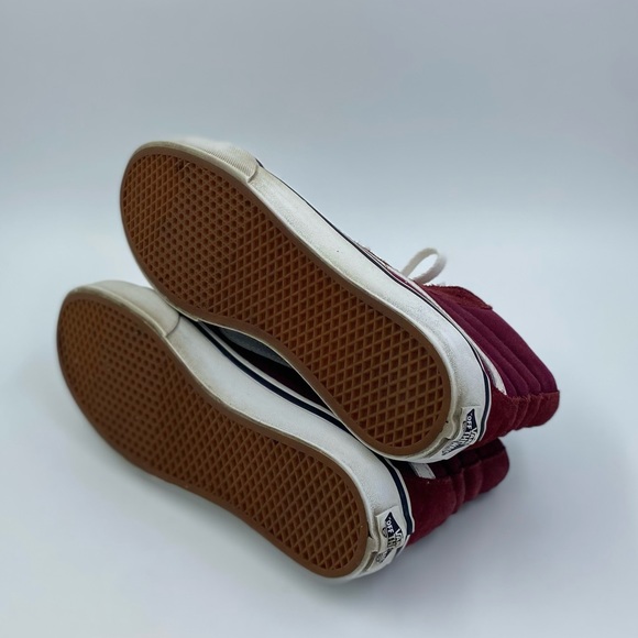Vans burgundy sk8 hi womens size 5 - Picture 5 of 6